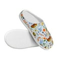 thumbnail image 3 of KLL Insects and Flowers Pattern Adult Unisex Cozy Slippers,Fuzzy Slip-on Slippers TPR Sole Slippers Comfort Plush Home Footwear for Indoor & Outdoor-37/38, 3 of 7