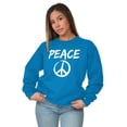 thumbnail image 3 of Hippie Peace Sign Make Love Not War Sweatshirt for Men or Women Brisco Brands 3X, 3 of 6
