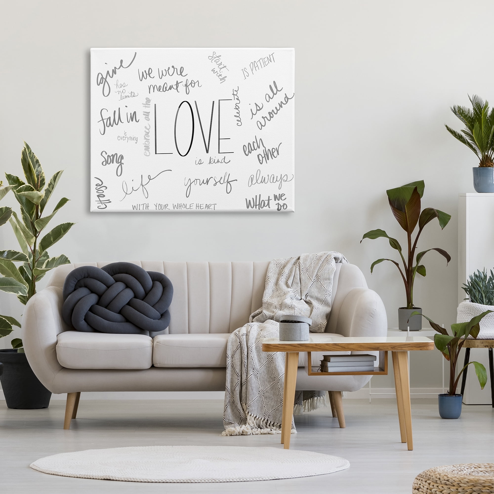 Stupell Industries Love Quotes Word Cloud Hopeful Romantic Phrases, 36 x 48, Designed by Sd Graphics Studio