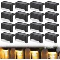 thumbnail image 1 of Paquete de 16 luces solares para exteriores, luces solares para exteriores, iluminación LED, luces solares para exteriores, luces solares para escaleras, decoración impermeable IP65 para balcones, va, 1 of 4