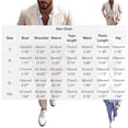 thumbnail image 3 of Ceisia Men's Slim-Fit Linen Blend Suit Blazer and Pants Set Blue M Gifts for Father, 3 of 9