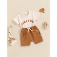 thumbnail image 3 of Bagilaanoe 2pcs Toddler Baby Boy Shorts Set Short Sleeve Print T Shirt Tops + Shorts 6M 12M 18M 24M 3T Kids Casual Summer Clothes, 3 of 8
