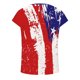 thumbnail image 5 of Blusa informal de manga corta con estampado del Día de la Independencia para mujer Fridja  hjk5236, 5 of 5