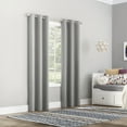thumbnail image 6 of Sun Zero Riley Kids Bedroom Blackout Grommet Curtain Panel, 40" x 84" in Silver Gray, 6 of 7