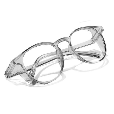 

Dollger Safety Glasses Anti Fog Round Goggles for Women Men UV400 Protection