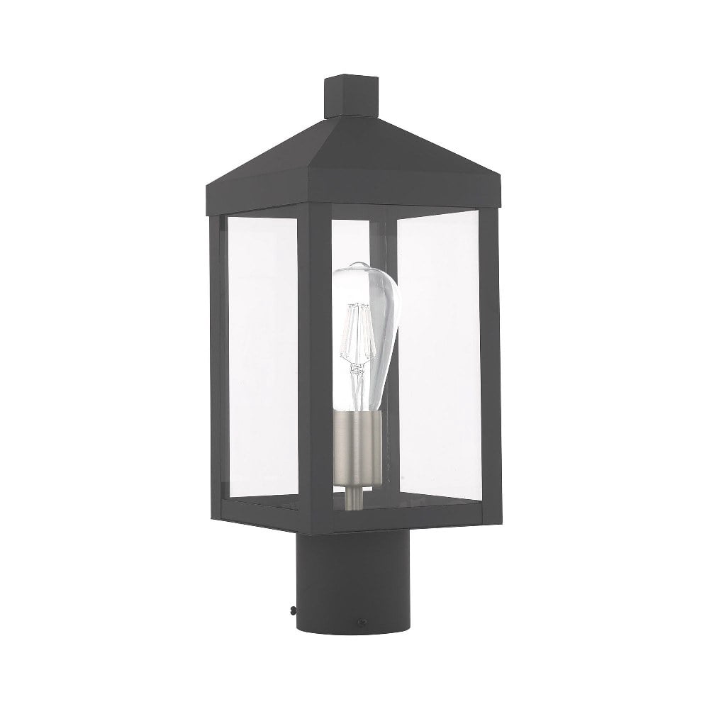 Livex Lighting - Nyack - 1 Light Outdoor Post Top Lantern in Mid Century Modern