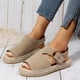 thumbnail image 2 of Amzcrzy Zapatos de mujer,Zapatos de mujer,Zapatillas de mujer, Zapatos de verano para mujer, planos, de paja tejida, informales, con punta redonda, sandalias para mujer, prendas de vestir exteriores, 2 of 9