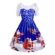 thumbnail image 1 of Moda mujer Feliz Navidad Vintage Santa Claus estampado encaje vestido de fiesta de noche Fridja  qw501, 1 of 5
