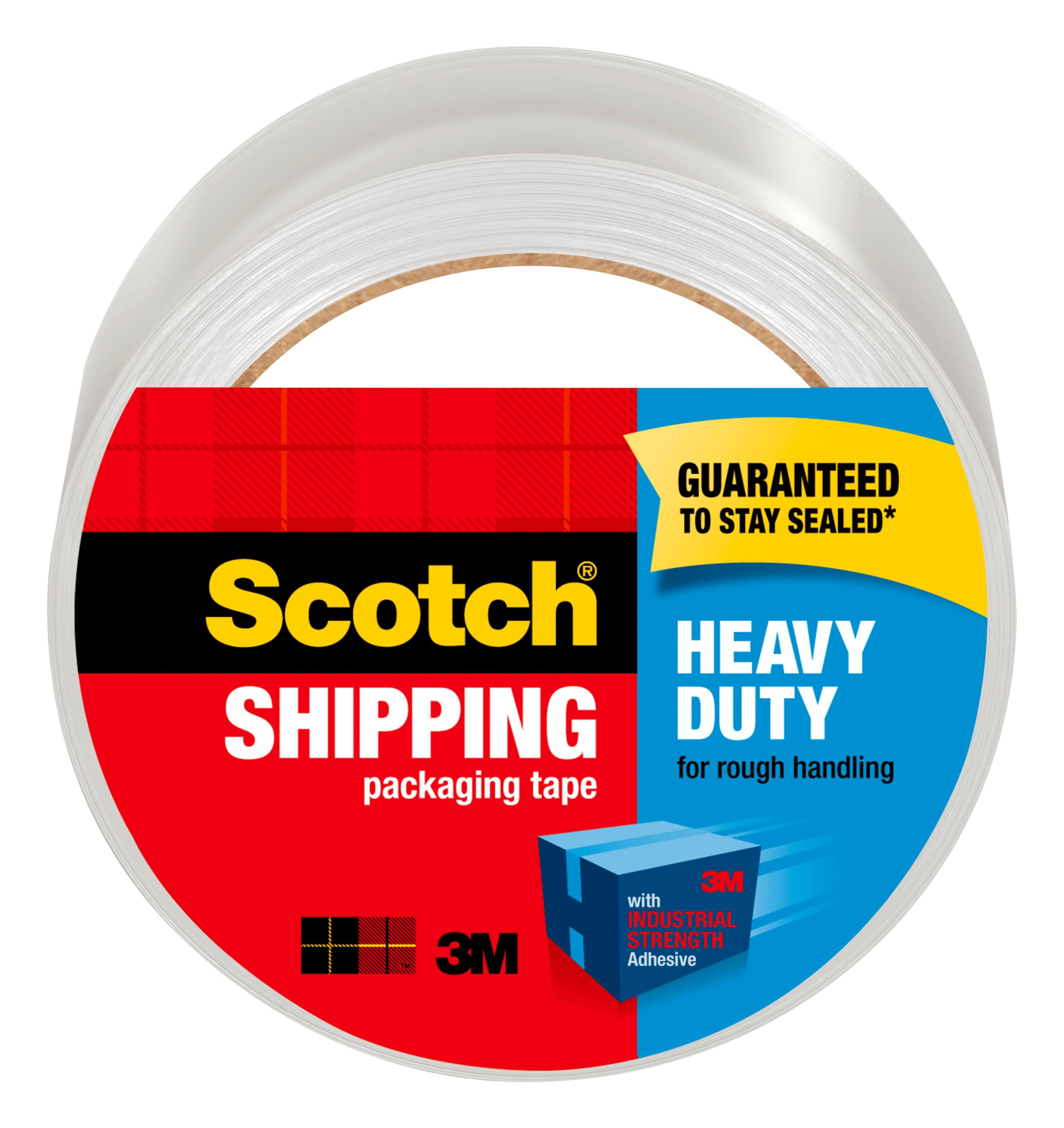 Scotch Heavy Duty Packaging Tape, Clear, 1.88 in x 54.6 yd, 1 Roll