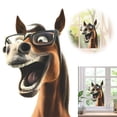 thumbnail image 6 of Pekkaxy Funny Horse with Glasses PVC Window Sticker 9.8x14.6 Inch, Peel and Stick Design for Instant Humor and Conversation, for Bedroom Living Room Office, 6 of 9
