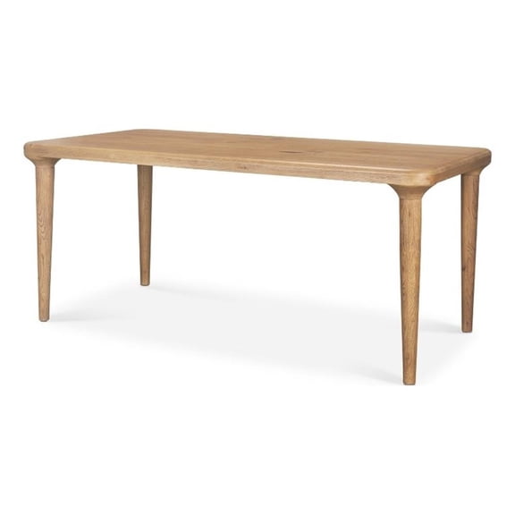 Mercana Suvan 72"W Light Brown Rectangular Oak Wood Dining Table