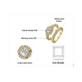 thumbnail image 4 of Jewelrypalace Princess Cut 0.5ct Cubic Zirconia Anniversary Promise Wedding Band Engagement Ring Channel Bridal Sets 925 Sterling Silver Gold Plated, 4 of 6