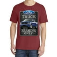 thumbnail image 2 of Wild Bobby, Ford Truck Parking Only Sign Gift for Owners of Ford Trucks, Cars and Trucks, Garment-Dyed Washed Look Short Sleeve Tees, Tomato, Large, 2 of 3