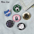 thumbnail image 2 of Gatos Club esmalte Pin gato planeta Luna café pata insignia personalizado gatito broches solapa pin Jeans camisa bolsa lindo Animal joyería regalo Tan Jianjun  unisex, 2 of 2