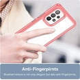 thumbnail image 3 of Case for Samsung Galaxy A53 Case Slim Dropproof [Defend from Drop/Scratch/Slip/Fingerprint] Clear Acrylic Hard Back Soft TPU Bumper Hybrid Phone Cover for Samsung A53 5G-Red, 3 of 16