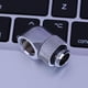 thumbnail image 4 of Conector de tubo de agua giratorio de 90 grados de rosca doble interior exterior G1/4 plata Ehuebsd  Para estrenar, 4 of 6