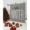 thumbnail image 2 of Hello Winter Shower Curtains for Bathroom,Waterproof Fabric Shower Curtain with Hooks, Seasonal Themed Gray Water Repellent Bath Curtain for Home Hotel Bathtub Decor 36 x 72inch, 2 of 6