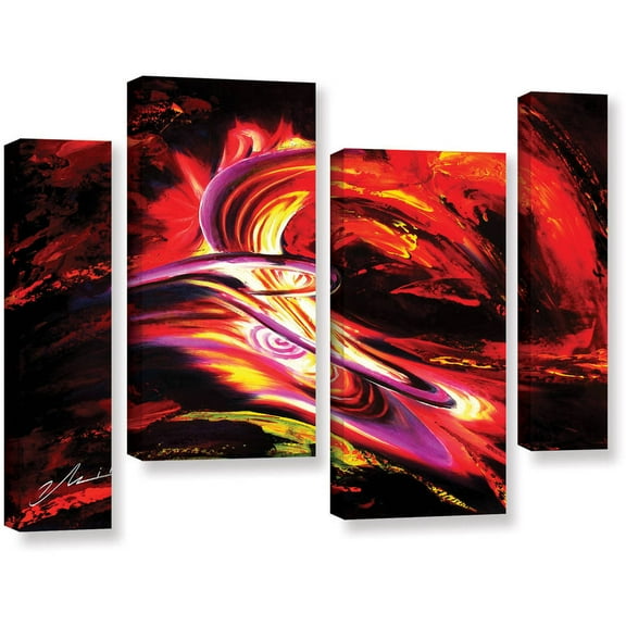 ArtWall Milen Tod "Flair" 4-Piece Gallery-wrapped Canvas Staggered Set