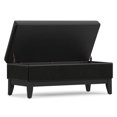 thumbnail image 4 of Oregon 42" W Storage Ottoman Bench with Tray in Midnight Black Faux Leather, 4 of 14