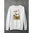 thumbnail image 3 of Chestnut Coloured Finch. Sweatshirt Men -John James Audubon Designs, Male Medium, 3 of 4