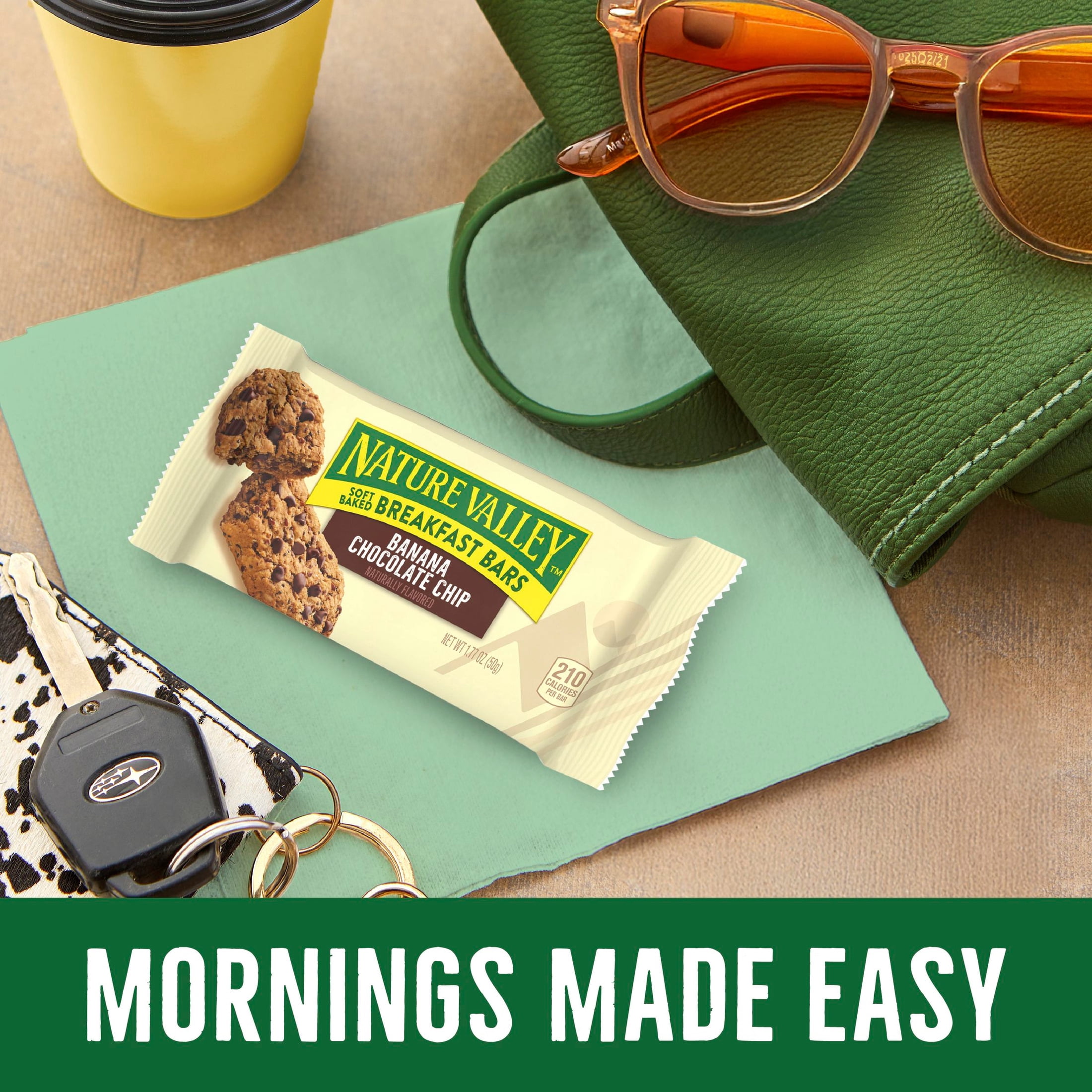 (3 pack) Nature Valley Banana Chocolate Chip Soft Baked Breakfast Bars (5 Bars)