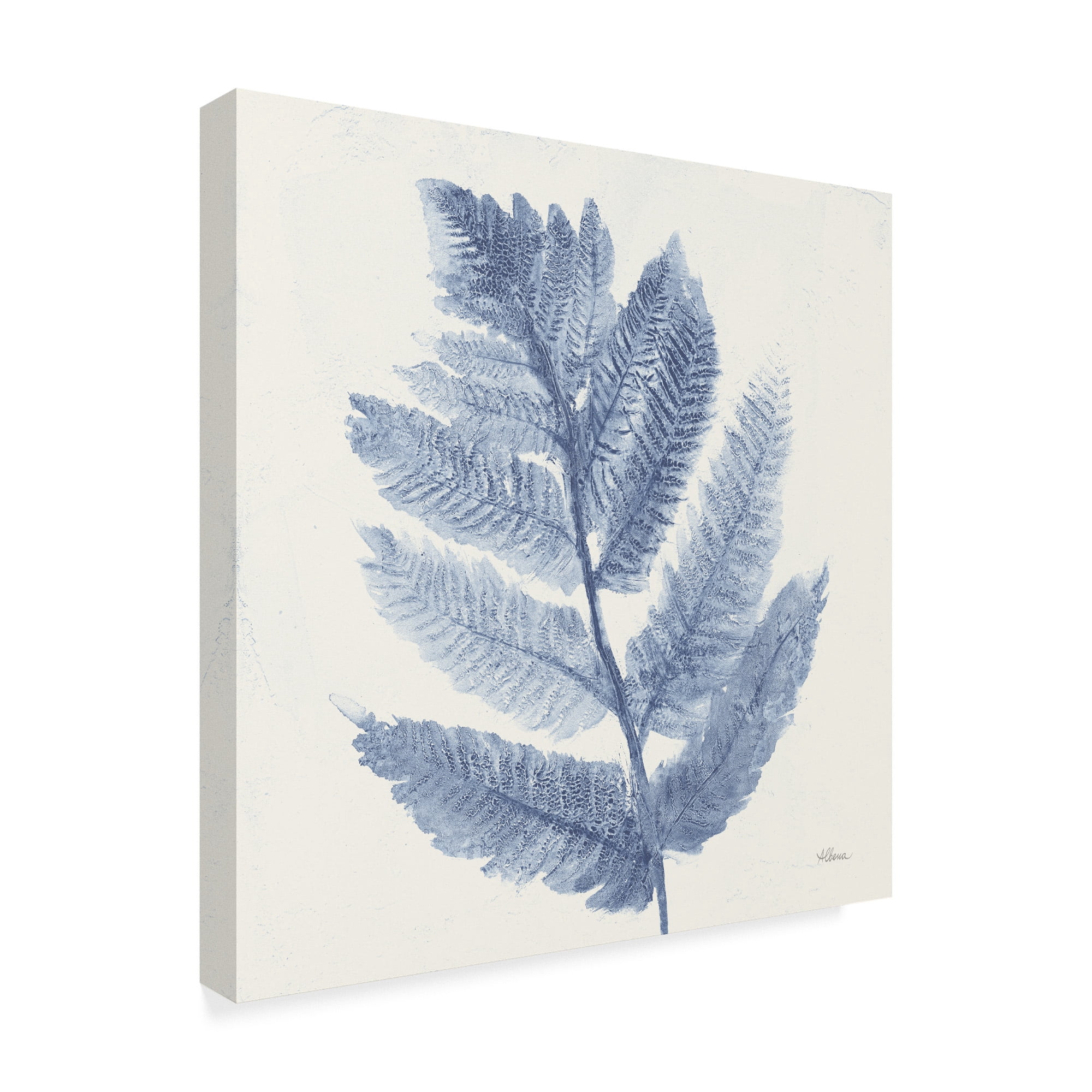 Trademark Fine Art 'Forest Ferns I Blue' Canvas Art by Albena Hristova