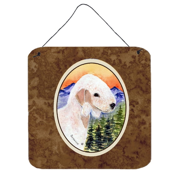 Caroline's Treasures SS8158DS66 Bedlington Terrier Aluminum Metal Wall or Door Hanging Prints, 6 x 6", Multicolor