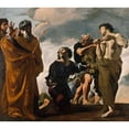 thumbnail image 3 of Lanfranco, Giovanni 22x20 Black Modern Framed Museum Art Print Titled - Moses and the Messengers from Canaan, 3 of 5