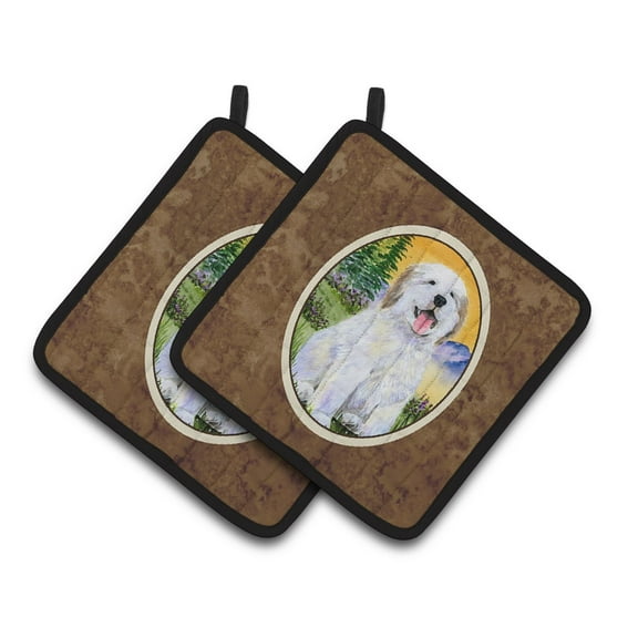 Carolines Treasures SS8469PTHD Great Pyrenees Pair of Pot Holders, 7.5HX7.5W, multicolor