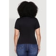 thumbnail image 5 of Womens Plus Size Seamless Textured Knit Crew Neck T-Shirt, 5 of 5