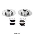 thumbnail image 2 of Power Stop K3127 Brake Kit 1-Click Brake Kit Carbon Fiber Ceramic Brake Pads; 11.09 Inch Silver Zinc Plated Cross-Drilled And Slotted Rotor; With Rotor/ Brake Pad/ Hardware, 2 of 2