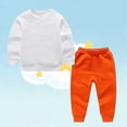 thumbnail image 5 of NAISIBABY Boys Outfit Sets, Long Sleeved Sweatshirt With Sweatpants Elastic Waist Causal 2-Piece Set Orange Size 4 T, 5 of 5