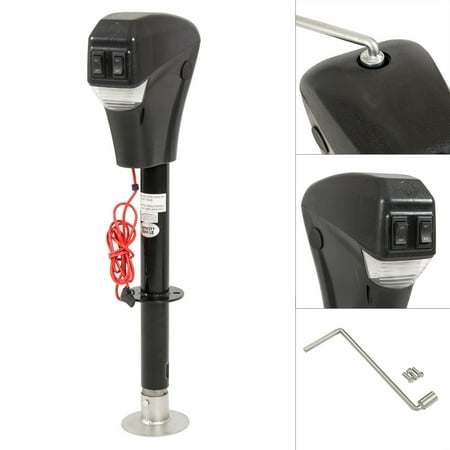 Power Trailer Tongue Lift Jack Arksen Electric Power Tongue 12v-Volt 3500 LBS Trailer Camper Jack, A-Frame, RV, Boat Ski, Black ()