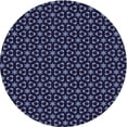 thumbnail image 1 of Ahgly Company Tapis Rond Lavable en Machine Intérieur Transitionnel Bleu Nuit, 5 Pieds Rond, 1 of 7
