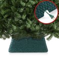 thumbnail image 4 of 22-Inch Water Hyacinth Christmas Tree Collar, Woven Tree Square Base Cover with Cord Cut Out, Green, 4 of 7