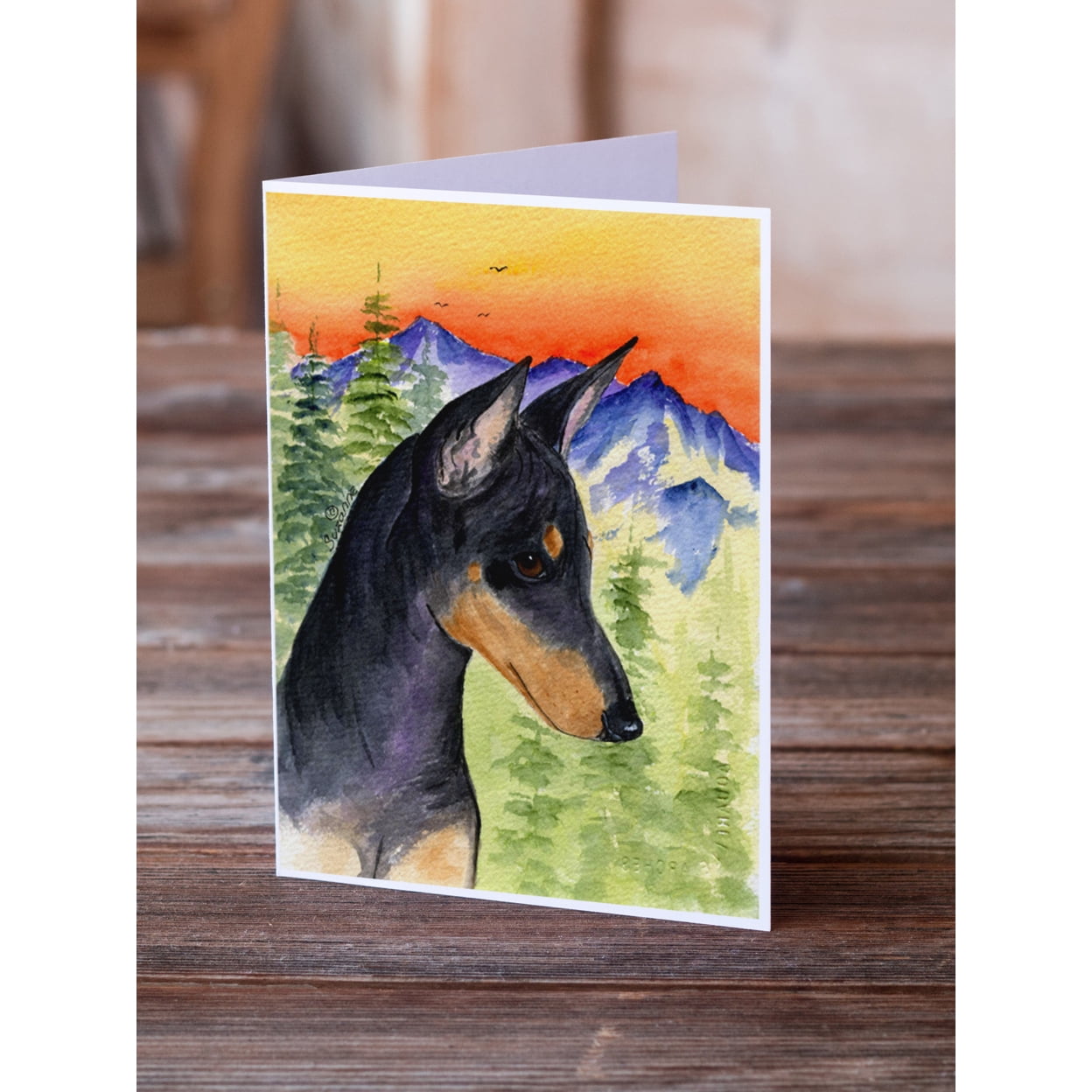 Manchester Terrier Greeting Cards and Envelopes Pack of 8