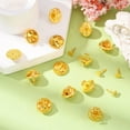 thumbnail image 4 of 50Set Iron Lapel Pin Backs Tie Tack Pin Brooch Findings Golden Tray: 4.5mm 12mm Pin: 1mm, 4 of 5