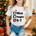 thumbnail image 3 of Boy Girl Kid T-Shirt,Six Seven 6 7 Fun Graphic Christmas Round Neck Short Sleeved Shirt Festive Kids T Shirts, 3 of 5