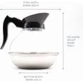 thumbnail image 3 of 1 Pack Commercial Coffee Decanter 64oz 1.8L 12 Cup (Black), Polycarbonate Plastic Body with Stainless Steel Bottom & Ergonomic Handle, Perfect for Serving Coffee at various commercial occasions, 3 of 5
