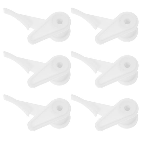 NICEXMAS 6Pcs White Plastic Fixed Buckle Light Mounts for Ceiling Lamp Shade Fastening and Flush Mount Installation