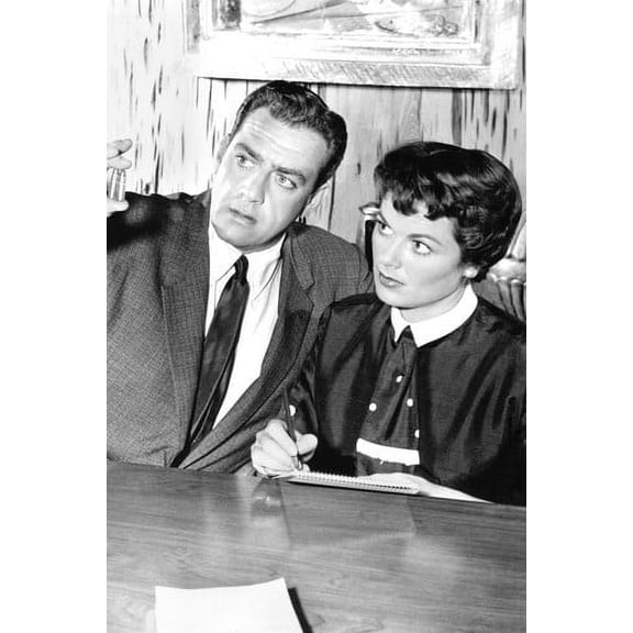 Perry Mason Raymond Burr Barbara Hale 24X36 Poster