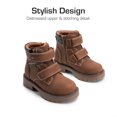 thumbnail image 2 of Dream Pairs Kids Fashion Ankle Booties Boys Girls Toddler/Little Kid with Hook and Loop, 2 of 5