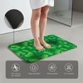 thumbnail image 4 of Flannel Shower Mat Outside Shower 24 × 16 Inch, St. Patricks Day Dark Green Clovers No Slip Front Door Rug Water Absorbing Decor Throw Rugs with Rubber Backing Washable Door Carpet, 4 of 7
