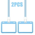 thumbnail image 1 of Clearout Tool Series:Light Blue 2Pc Vaccination Record 4X3 Inch Card Holder Vaccine Hard Plastic Card Holder (Including Rope) Vaccination Card Protector Holder 4, 2Pc Card Holder, By Meiiso, 1 of 9