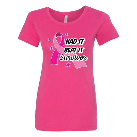 Inktastic Breast Cancer Awareness Had It Beat It Survivor Women's T-Shirt