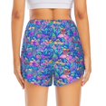 thumbnail image 2 of Lsque Colorful Mushrooms Printed Women's Running Shorts with Liner Pockets,Elastic Quick Dry Workout Athletic Gym Yoga Shorts,Womens High Waist Shorts-Small, 2 of 9