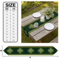 thumbnail image 3 of Saint Patrick's Day Table Runner Linen Burlap Table Runner 90 Inches Long Boho Green Golden Leaves Ethnic Motifs Dresser Scarves for Kitchen Island Coffee Dining Party Wedding Holiday Decor 13"x90", 3 of 8