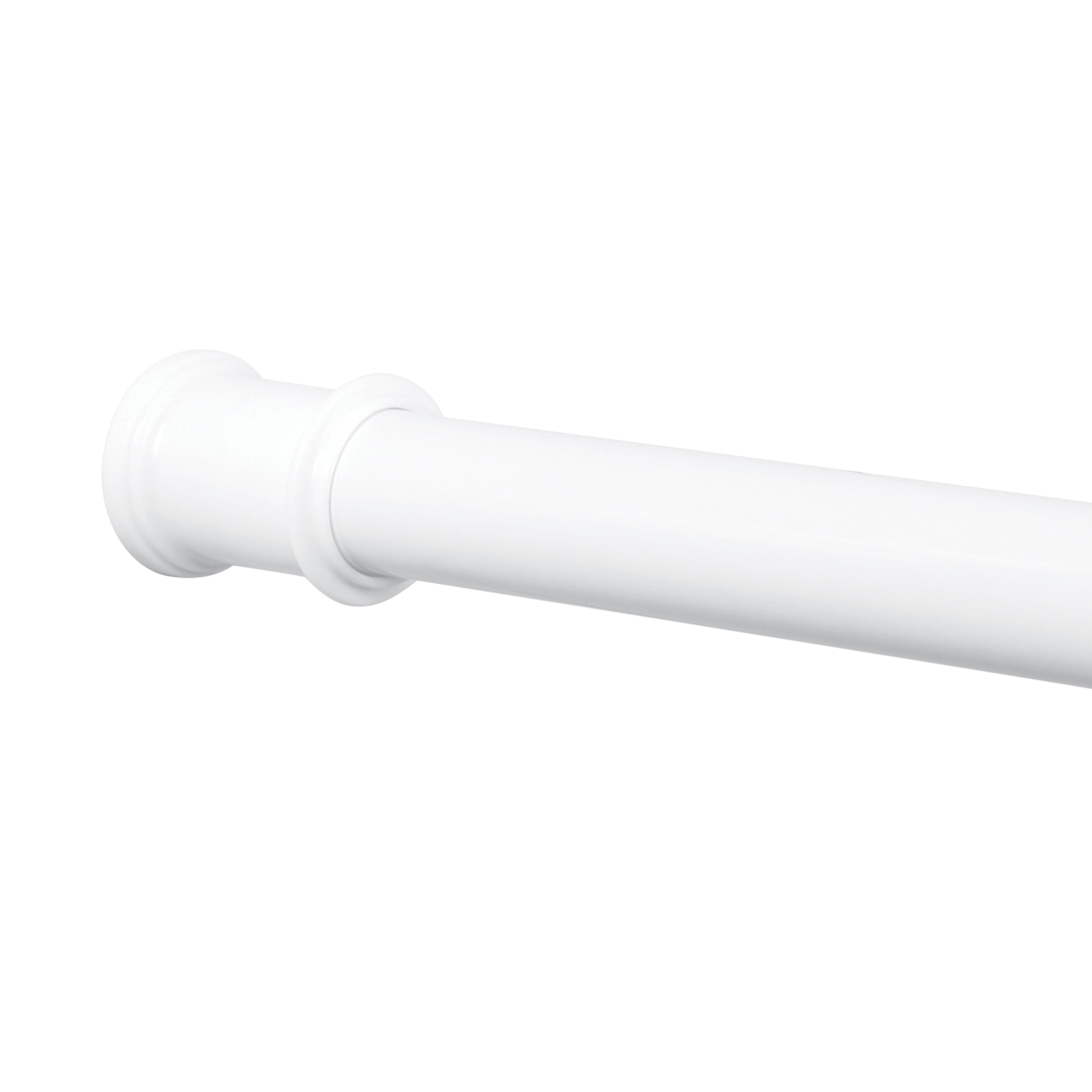 Mainstays Adjustable Tension Shower Curtain Rod, 44-72 in., No-Drill Easy Install, White