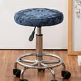thumbnail image 4 of Stool Cover Round Stool Seat Protector Stool Seat Cushion Gray Blue, 4 of 8
