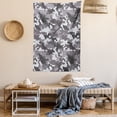thumbnail image 2 of Camouflage Tapestry, Monochrome Army Attire Pattern Camouflage inside Vegetation Military Equipment, Wall Hanging for Bedroom Living Room Dorm Decor, 60W X 80L Inches, Grey Coconut, by Ambesonne, 2 of 5